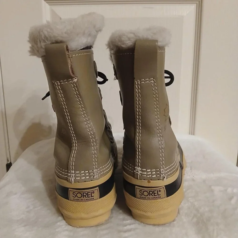 Vintage Manitou Sorel wool insulated insert snow boots Men's Sz 9